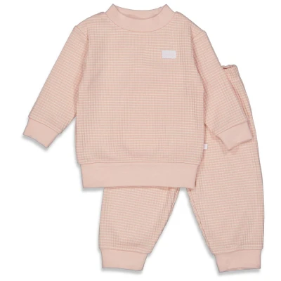 Afbeelding van Feetje Wafel pyjama oudroze/wit