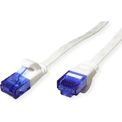 Afbeelding van VALUE UTP patchkabel, Cat.6A (Class EA), extra plat, wit, 3 m