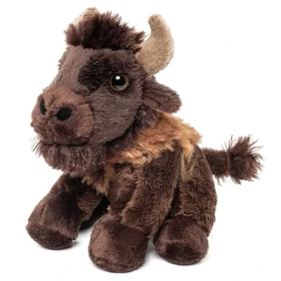Afbeelding van Uni Toys Bison Plushie 13 cm (hoogte) pluche buffels, Wisent, rund dier, knuffeldier