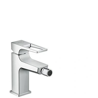 Afbeelding van Hansgrohe metropol eengreeps bidetmengkraan met push open wastegarnituur chroom 74520000