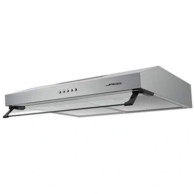 Afbeelding van Jago RVS Afzuigkap met Wandaansluiting Afvoerluchtcirculatie 2 Vetfilters LED verlichting Onderbouwkap 201,6 m3/u 60 cm Zilver