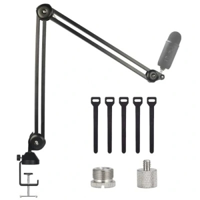 Afbeelding van BOMGE zware gaming microfoonarm, verstelbare studiomicrofoonstandaard/ arm voor Blue Snowball, Snowball ICE, Yeti, radio uitzendingen en