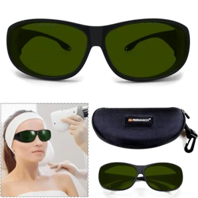 Afbeelding van FREEMASCOT Professionele 190nm 2000nm IPL laserveiligheidsbril voor uv bescherming, laserontharing, schoonheid en cosmetologie oogbescherming (framestijl 4)
