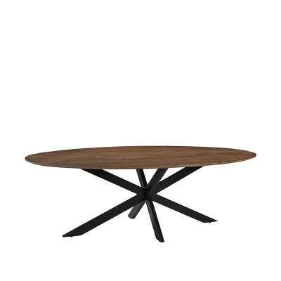 Afbeelding van Label51 James eetkamertafel ovaal 240 cm mangohout naturel Hout
