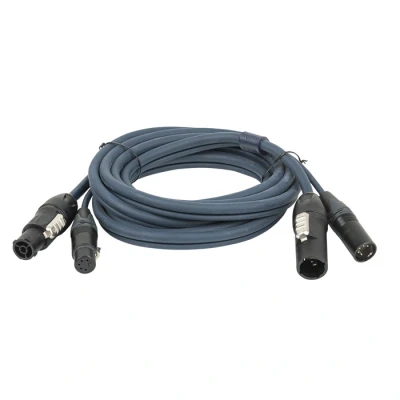 Afbeelding van DAP FP143 Hybride Kabel PowerCON True1 &amp; 5 pin XLR DMX Stroom 3 mtr