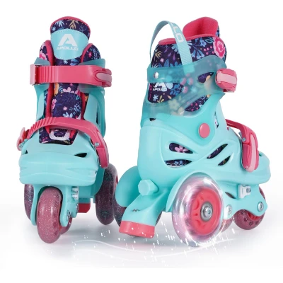 Afbeelding van Apollo Kids My 1st skates verstelbaar, verstelbare rolschaatsen voor kinderen, maat 26 30, meisjes en jongens, ideaal beginners, trainingsrolschaatsen met dubbele rem