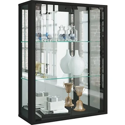 Afbeelding van VCM Wandvitrine Hangend Glas Vitrine Udina Spiegel