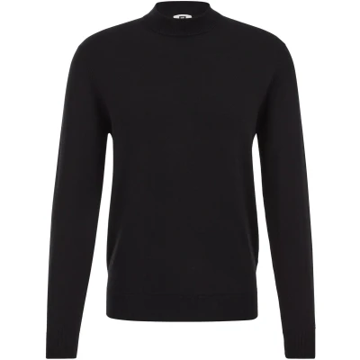 Afbeelding van WE Fashion Heren fijngebreide trui Regular fit Zwart Katoen Maat: XS