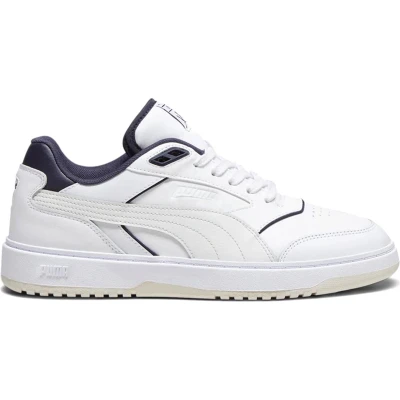 Afbeelding van Puma Doublecourt Unisex Sneakers laag, Maat: 40, White/new navy Leer