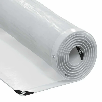 Afbeelding van vidaXL Doorzichtig zeildoek met zeilringen 1x12 m polyethyleen
