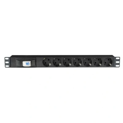 Afbeelding van Showgear 19&quot; 1U Socketstrip 7 With breaker