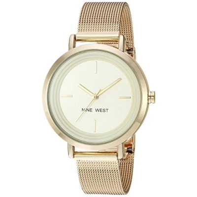 Afbeelding van Nine West mesh damesarmbandhorloge