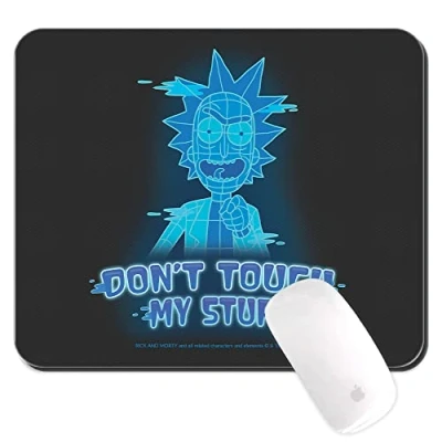 Afbeelding van Origineel en officieel gelicentieerd door Rick and Morty muismat voor pc, patroon 028 zwart, computermuismat, antislip, 220 mm x 180