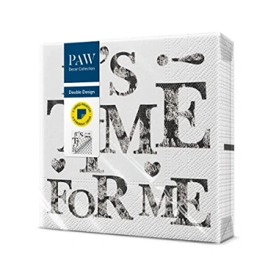 Afbeelding van PAW Papieren Servetten 3 laags (33 x 33 cm) I 20 Stuks Gedrukt met Inkt op Waterbasis aan Beide Zijden Home Decoratie Ideaal voor Dagelijks Gebruik Kleur: Time for dots