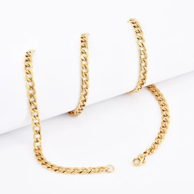 Afbeelding van ABkettinkjes Schakelketting Basic Gouden kettinkje Goud Gold plated 18K Verguld