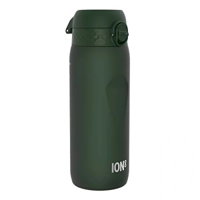 Afbeelding van ION8 Waterfles, 750 ml/24 oz, Lekvrij, Makkelijk te Openen, Veilige Vergrendeling, Vaatwasserbestendig, BPA vrij, Hygiënische Deksel, Draaghandvat, Zachte Grip, Schoon, Geurvrij, Donkergroen