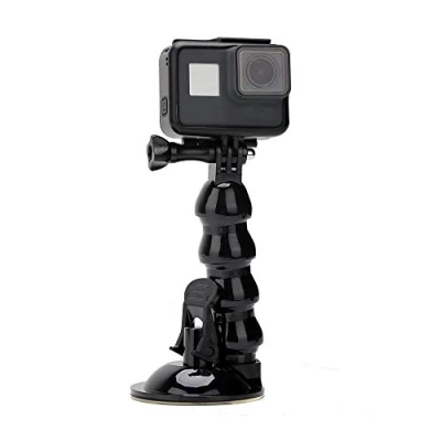 Afbeelding van Eyeon Jaws Flex Clamp Auto Zuignap Mount Houder met Flexibele Zwanenhals Extension voor GoPro Hero 2018 7 6 5 4 3/Session, Xiaomi yi 4K/Lite, Polaroid, SJCAM, AKASO, Campark, APEMAN en Smart Phone