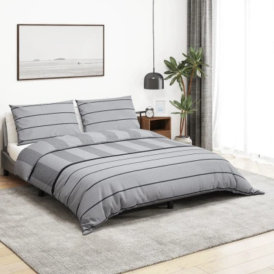 Afbeelding van Dekbedovertrekset 240x220 cm katoen grijs