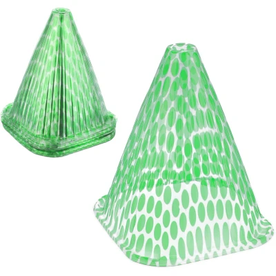Afbeelding van 96x plantenstolp pvc, bescherming tegen vorst &amp; slakken, HBD: 22 x 19 cm, plantenhoedjes, groen