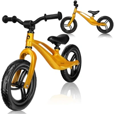 Afbeelding van LIONELO Bart crossfiets voor kinderen tot 30 kg, schadebestendig magnesium frame, 12&quot; wielen, tubeless foam banden EVA, voorgevormde voetsteun, verstelbare zitting en stuur, draagbeugel