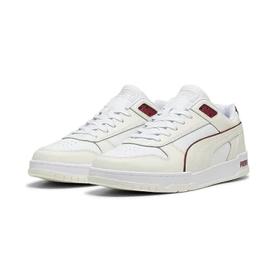 Afbeelding van Puma RBD GAME Unisex Sneakers laag, Maat: 44, Warm white/white/team regal red/gold Leer