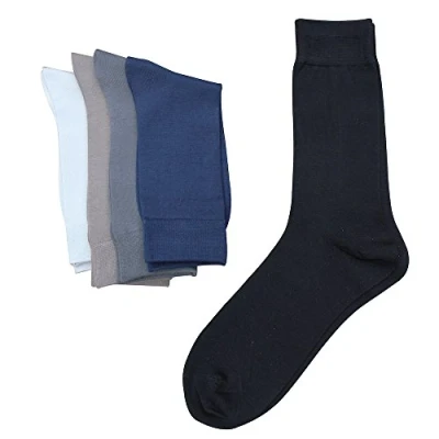 Afbeelding van Jasmine Silk 5 paar heren luxe 100% zijde sokken avondsokken thermosokken, zwart, marineblauw, grijs, beige ivoor, 40