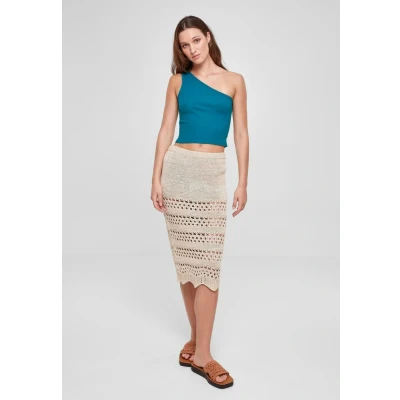 Afbeelding van Urban Classics Cropped Asymmetric Top, Dames, Maat: 3XL, Watergreen