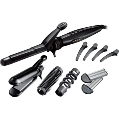 Afbeelding van Remington Multistyler (Stylingset , Steilen, Krullen, Golven, Volume, Pijpenkrullen, 19 mm) Krultang, Wafeltang, Stijltang S8670