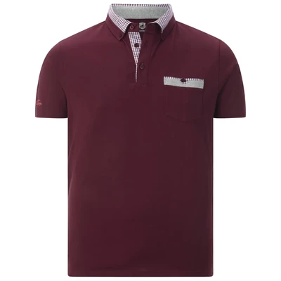 Afbeelding van Jan Vanderstorm +FIT Collectie polo Plus Size LARSGAARD donkerrood