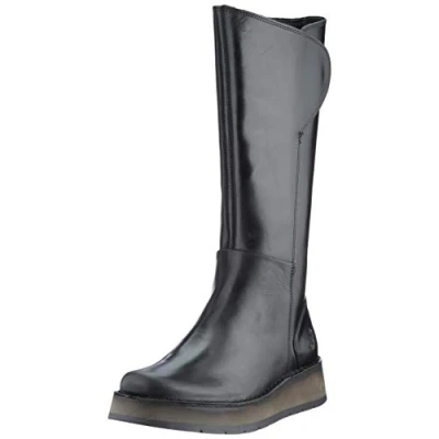 Afbeelding van Fly London Dames RHEA042FLY kniehoge laars, Zwart, 7, 38 EU