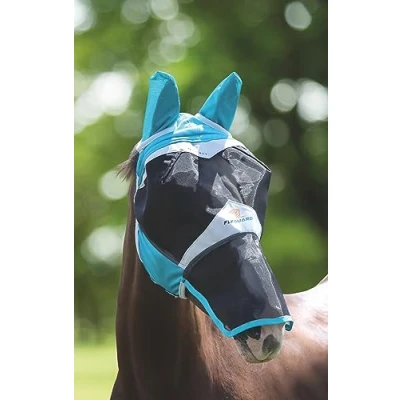 Afbeelding van Shires Fijn Mesh Vliegmasker Met Oren en Neus Teal: Pony