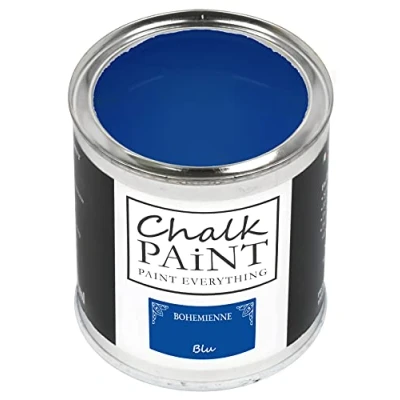 Afbeelding van Chalk Paint Blauw 750 ml zonder papier, kleur licht alle materialen