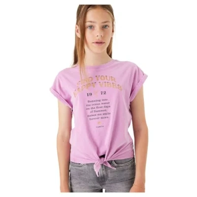 Afbeelding van Garcia T shirt met printopdruk roze