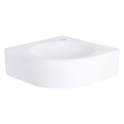 Afbeelding van Differnz Cleo hoekfontein keramiek 30x30x10cm wit