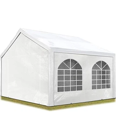 Afbeelding van Hoogwaardige Partytent 3x3 m PE 450 N zeil tuintent feesttent waterdicht in Wit