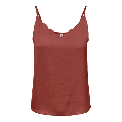 Afbeelding van ONLY Onldebbie Singlet Top, Dames, Maat: 34, Henna