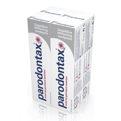 Afbeelding van Parodontax (Oude Formule) Whitening Fluoride Tandpasta Voordeelverpakking 4x75ml