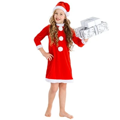Afbeelding van dressforfun Meisjeskostuum kerstelf 152 (12 14y) verkleedkleding kostuum halloween verkleden feestkleding carnavalskleding carnaval feestkledij partykleding 300289