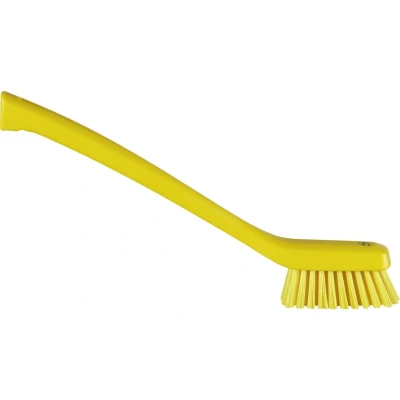 Afbeelding van Vikan Steelborstels Hygiene Smalle Borstel Lange Steel Geel Harde Vezels 420mm