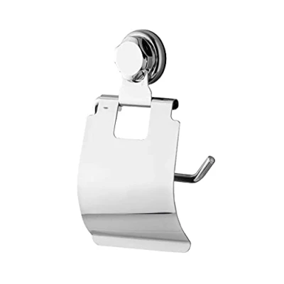 Afbeelding van Compactor Bestlock RAN7806 Wandgemonteerde toiletrolhouder, zuignapmontage, ondersteunt tot 4 kg, chroom, 14,8 x 3,3 H 22,5 cm