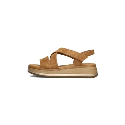 Afbeelding van Gabor 746 Sandalen Met Sleehak Dames Camel Maat 40
