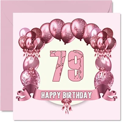 Afbeelding van Leuke 79e Verjaardagskaarten voor vrouw Gelukkige Verjaardagskaart Papa Mama Opa Nanny Oma Oom Tante 145 mm x Wenskaarten,