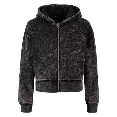 Afbeelding van Urban Classics Towel Washed Sweater met rits, Dames, Maat: 5XL, Black