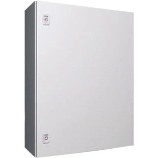 Afbeelding van Rittal ax wandkast 1 deur 600x800x250 mm bxhxd plaatstaal zonder montageplaat met wartelplaat onder knevelsluiting ral 7035 1058000