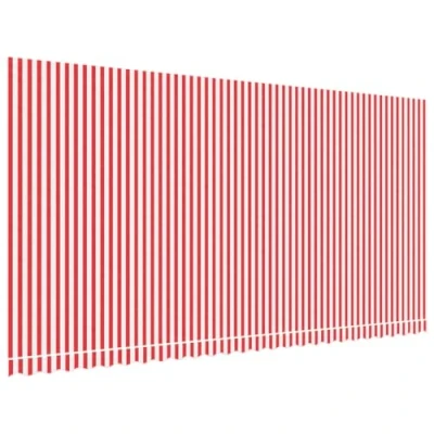 Afbeelding van vidaXL Vervangingsdoek voor luifel gestreept 6x3 m rood en wit, vervangend luifeldoek, zonnescherm, zonneluifel, luifel, zonwering, terrasluifel