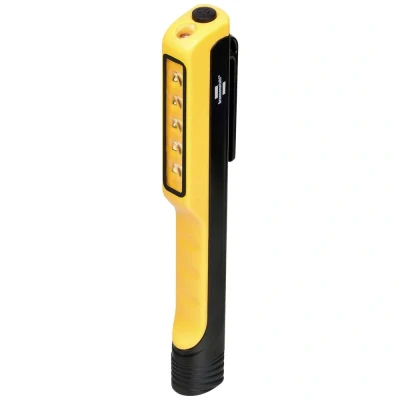 Afbeelding van Brennenstuhl LED Cliplelicht HL 100 (batterij aangedreven inspectielamp met clip en magneet, werkplaatslamp 107 + 10 lm, penlamp max. 20h lichtduur)
