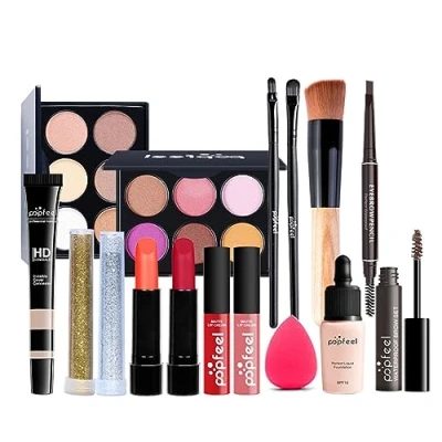 Afbeelding van FantasyDay 16 delige make upset, complete cosmeticapalet, set met oogschaduw, lippenstift, cosmetische borstel, Eyebrow Cream Gel