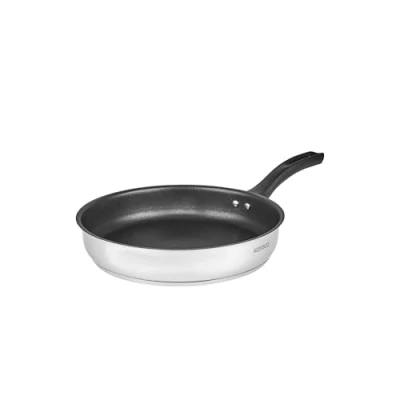 Afbeelding van Karaca Gastro pan, 24 cm, hoogwaardige pan van roestvrij staal 304 met 2,1 liter inhoud, gezonde en duurzame kookervaring dankzij vuurvaste antiaanbaklaag