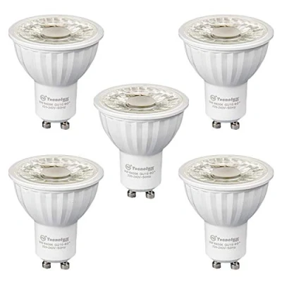 Afbeelding van LED lampen, GU10, 9 W, 700 lumen, 6400 K, koud wit, 5 stuks