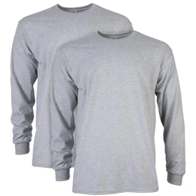 Afbeelding van Gildan T shirt voor heren, ultra katoen, lange mouwen, stijl G2400, 2 pack (2 stuks), Sport Grey 3XL